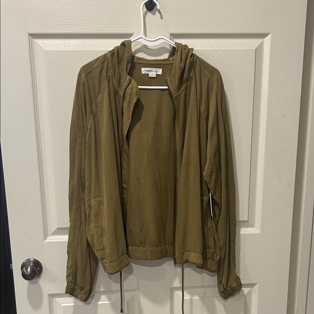 O'Neill Army Green Zip-Up Jacket